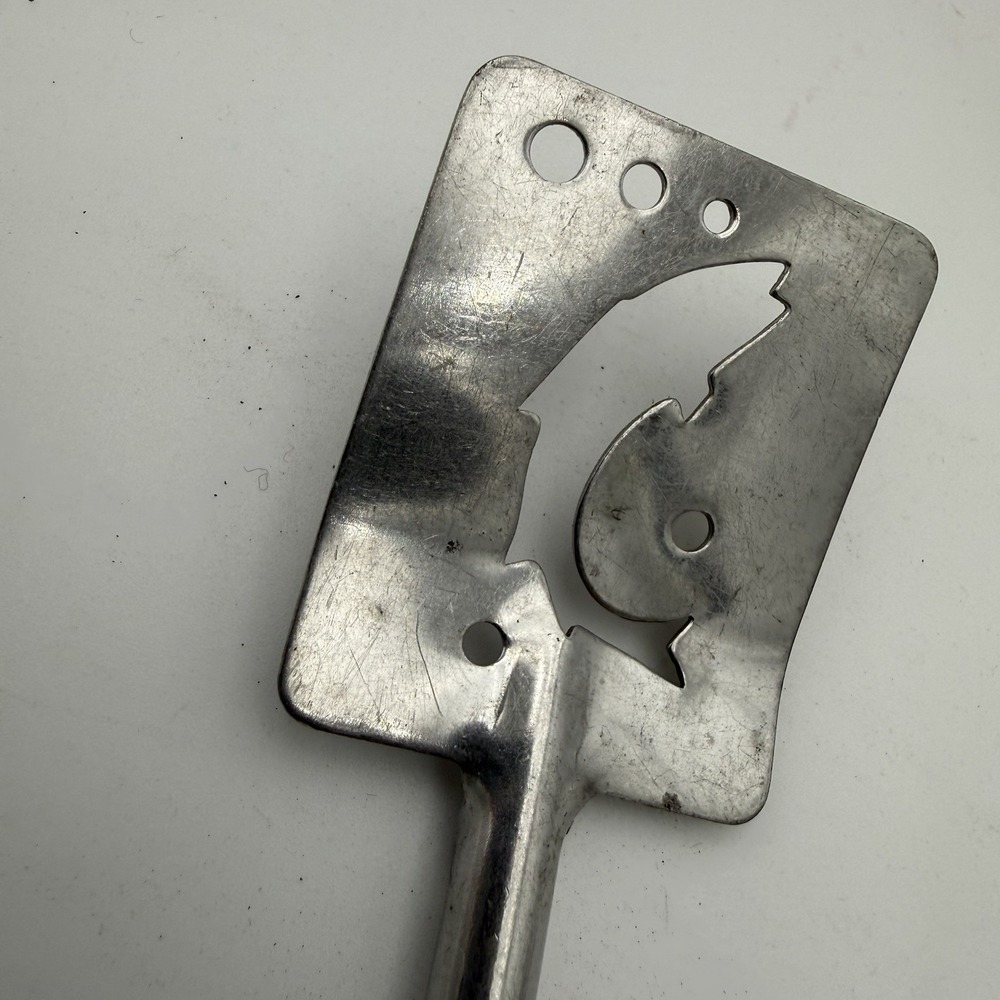Vintage Old Collectible Metal‎ Silver Sardine Can Opener Decor Fish
